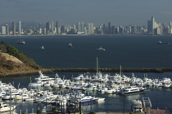 Amador Causeway with a view of Panama City
