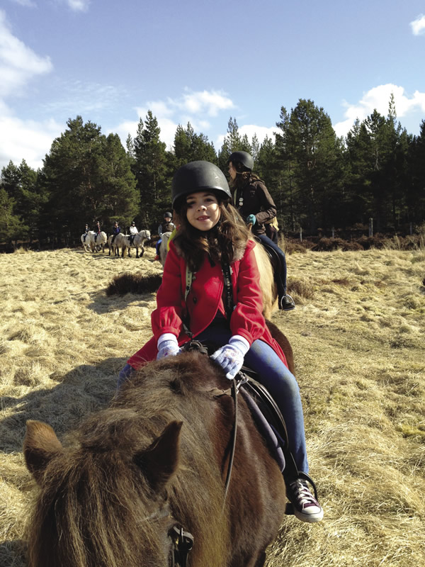 Go horseback riding in Rothiemurchus in the Highlands