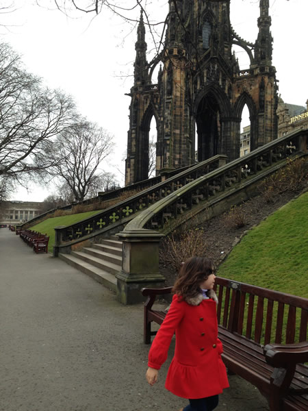 Sightseeing in Edinburgh.