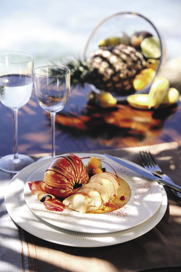 A crayfish dish is one of many seafood specialties on the islands.