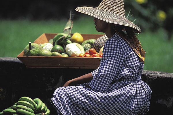 Farmer on Marie-Galante.