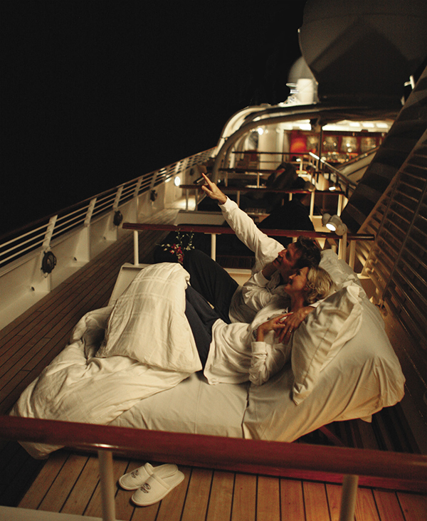 SeaDream Yacht Club's Balinese beds
