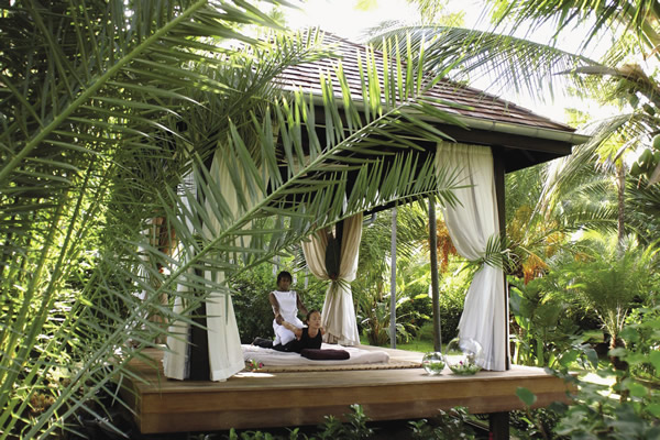 Spa pavilion at Hotel Saint-Barth Isle de France.
