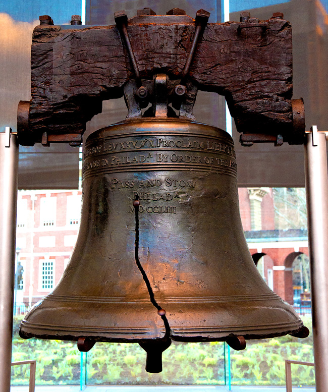 The Liberty Bell—an iconic symbol of freedom.