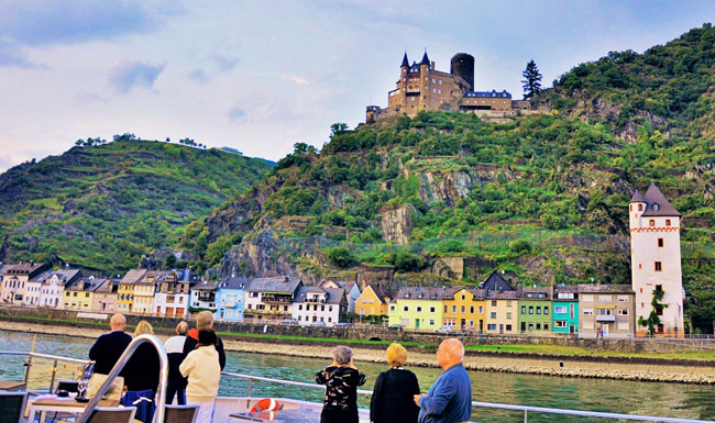 Collette sails the Rhine River.