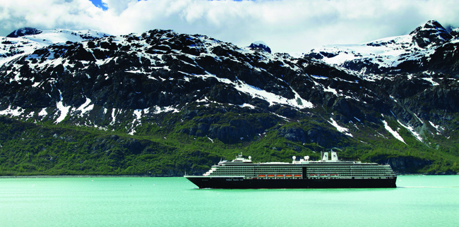 Westerdam in Glacier Bay.
