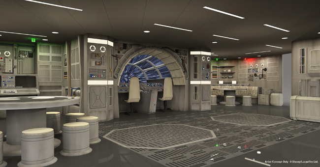 The Star Wars: Millennium Falcon aboard the Disney Infinity.