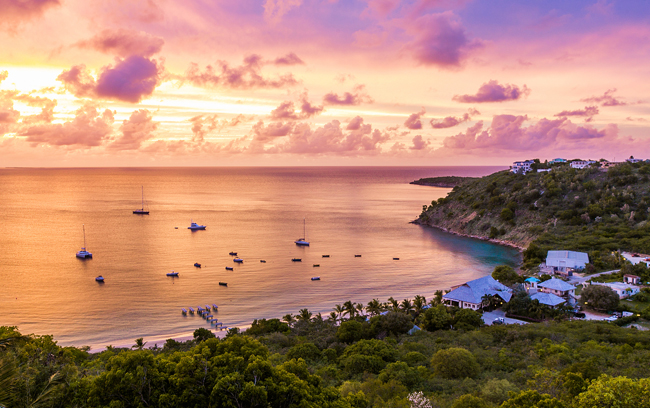 Sunset views at CeBlue Villas & Beach Resort.