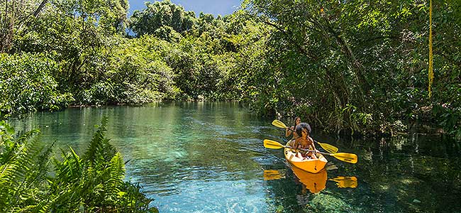 Kayaking in the Dominican Republic.