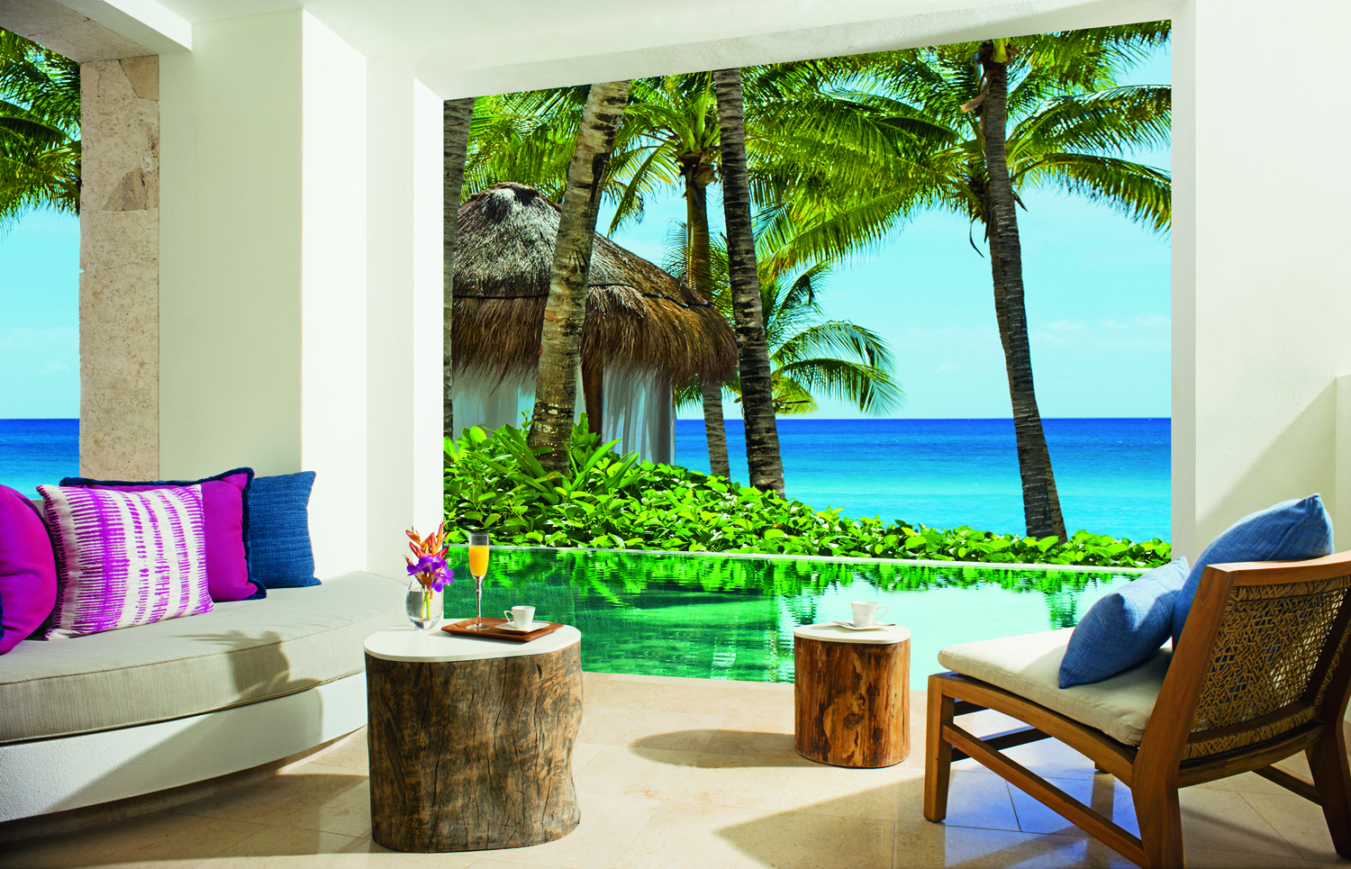 Preferred Club Bungalow Suite Swim Out Suite at Secrets Cap Cana Resort Spa in Punta Cana, Dominican Republic.