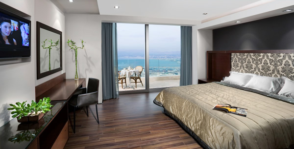 Suite accommodations at the Dan Carmel in Haifa.