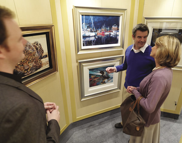 Art aficionados will enjoy the onboard art gallery.