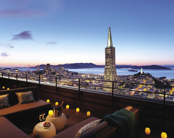 Bird's-eye view of the city from Mandarin Oriental.