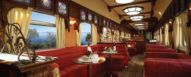 Gold Car Lounge on the Golden Eagle.