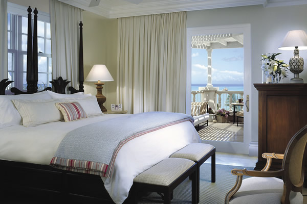 Opulent accommodations await guests at Regent Palm Turks and Caicos.