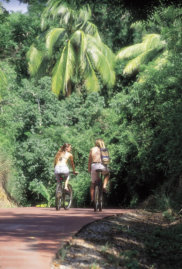 The area is ideal for outdoor activities such as biking.