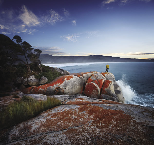 Binalong Bay, a coastal town in northeast Tasmania.
