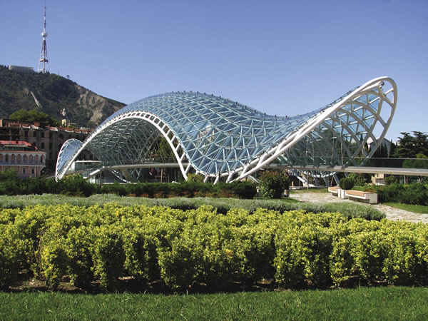 Bridge of Peace in Georgia's capital, Tbilisi.