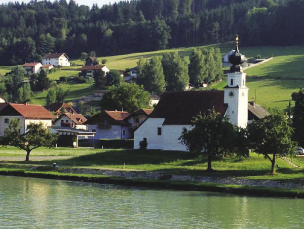 Small villages dot the riverbanks of the Danube.