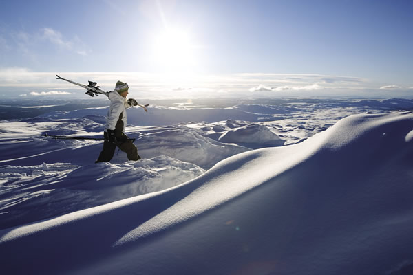 Skiing in Are in Sweden.