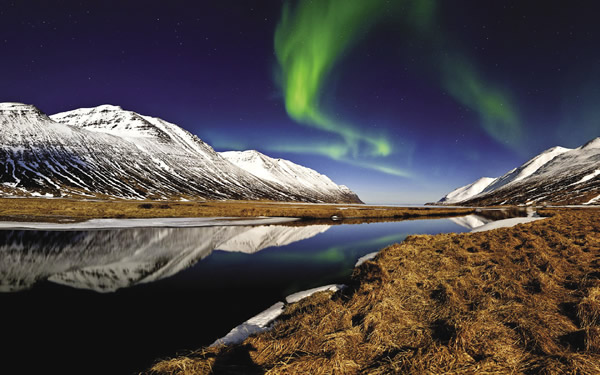 The Aurora Borealis in Iceland.