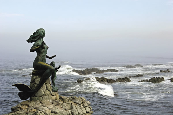The Queen of the Seas mermaid in Mazatlan.