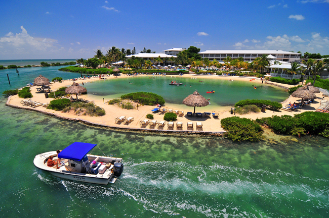 Hawks Cay Resort Salt Water Lagoon and Boat