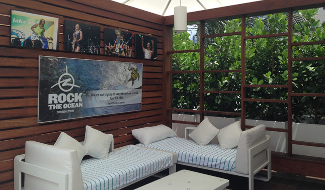 The Rock The Ocean Foundation cabana at The Westin Beach Resort & Spa, Fort Lauderdale.