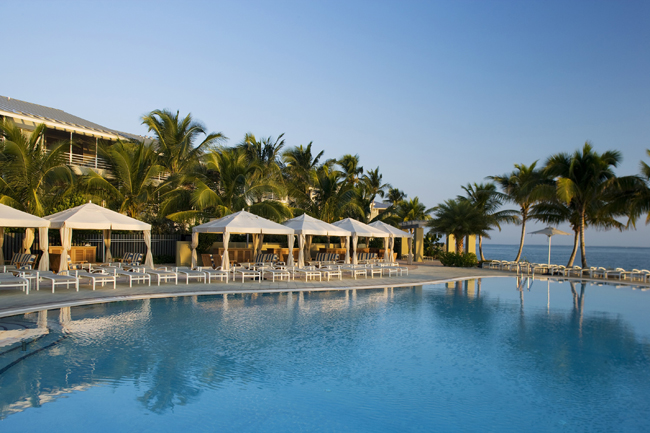 South Seas Island Resort's pool and cabana area.