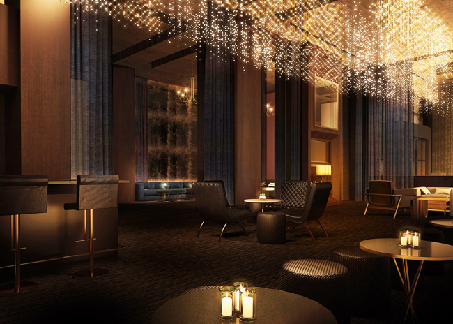 The hotel bar, Franklin, at the Delano Las Vegas.
