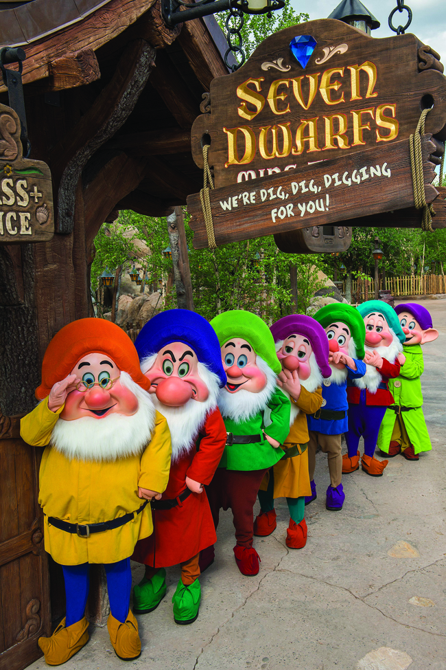 A springtime opening is planned for the Seven Dwarfs Mine Train, a rollicking family-style coaster and the crown jewel of New Fantasyland at the Magic Kingdom Park. Walt Disney World Resort guests will be treated to an exciting, musical ride into the mine "where a million diamonds shine" as the lovable world of Sleepy, Doc, Grumpy, Bashful, Sneezy, Happy and Dopey comes to life. One feature will be first-of-its-kind ride vehicles mounted in cradle-like pivots that allow the vehicles to swing back and forth during the ride. Adding to the fun, the journey will be accompanied by beloved music from the Disney film classic. On their adventure, riders pass by animated figures of Snow White, the Seven Dwarfs and playful forest critters. The attraction will complete New Fantasyland, the largest expansion in Magic Kingdom history. Walt Disney World Resort is in Lake Buena Vista, Fla. (Matt Stroshane, photographer)