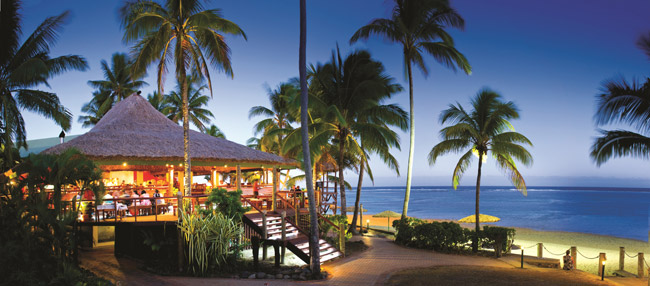 The Sundowner Bar Grill at the Outrigger on the Lagoon in Fiji.