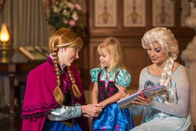 Guests can take part in the fantasy with meet-and-greets with Disney characters, Anna and Elsa.