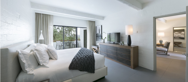 Guestroom at the Sanctuary on Camelback Mountain.