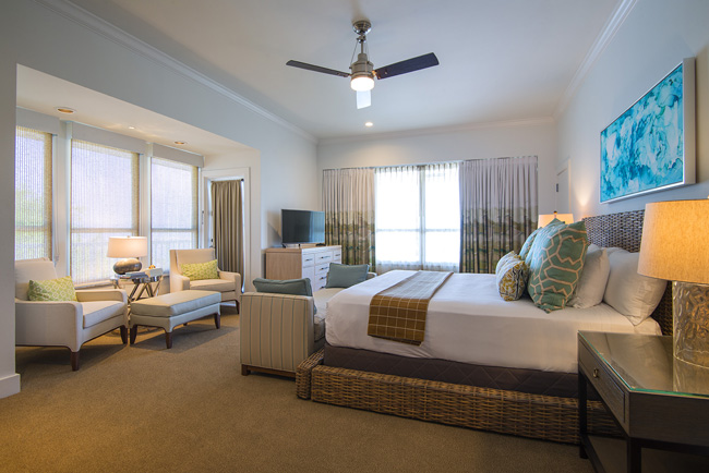 The Coastal Penthouse master guestroom at Hawks Cay Resort.
