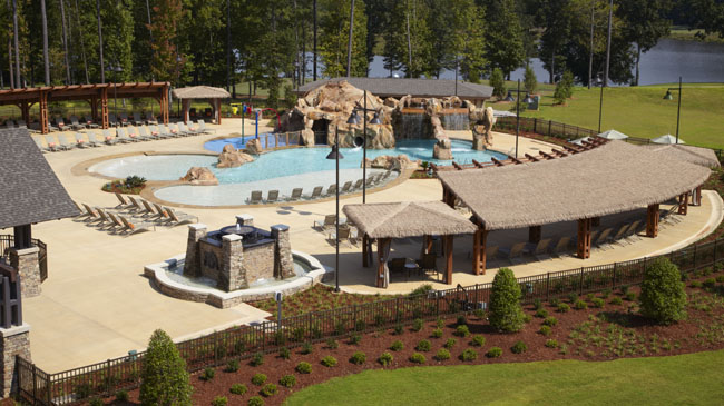 Pool view at the Auburn Marriott Opelika Hotel and Conference Center at Grand National.