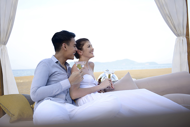 Honeymooners will find the ultimate luxury at the Banyan Tree Lang Co in Vietnam.