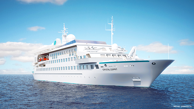 An exterior view of the Crystal Esprit.