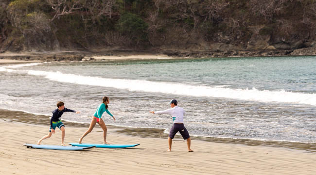 Surf lessons at the Four Seasons Costa Rica.