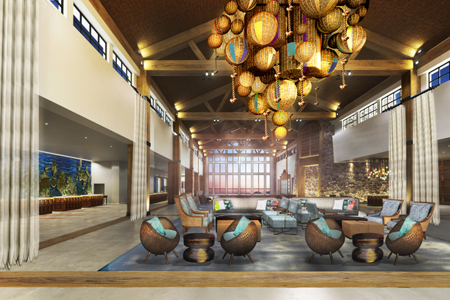 Rendering of lobby.