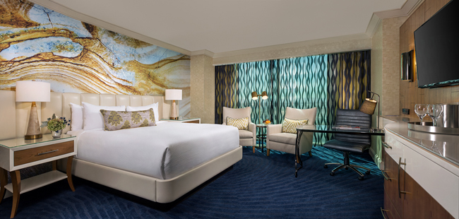 The renovated Resort King Suite at Mandalay Bay Resort and Casino.
