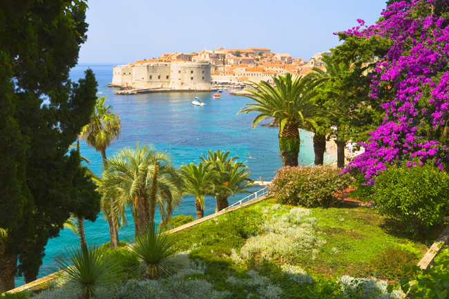 View from the Flower Garden of Dubrovnik in Croatia. (Photo courtesy of Central Holidays.)