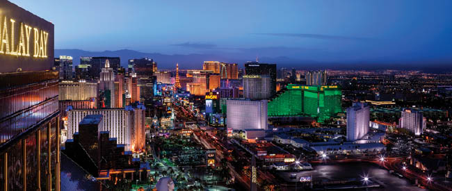 The Las Vegas skyline.