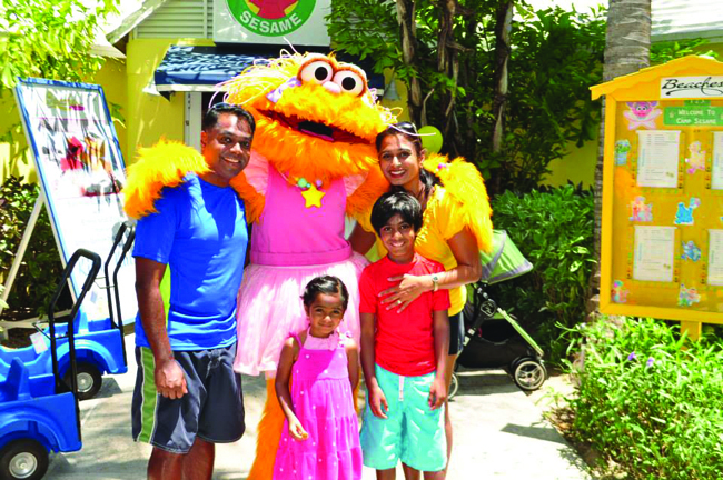 Tom and his family at Beaches Turks & Caicos.