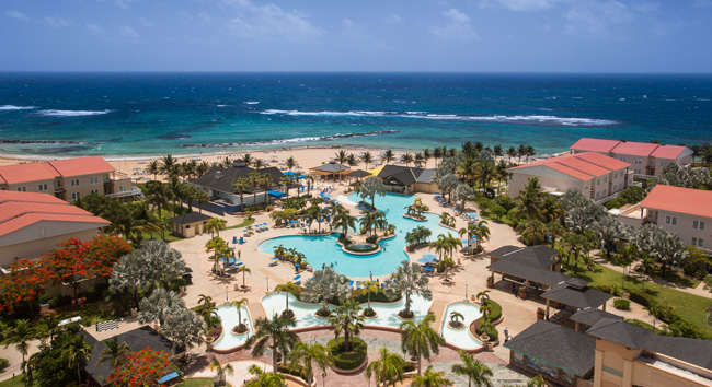 An aerial view of the St. Kitts Marriott.