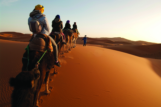 A camel ride is only one of many adventures on Kensington Tours’ Morocco trip.