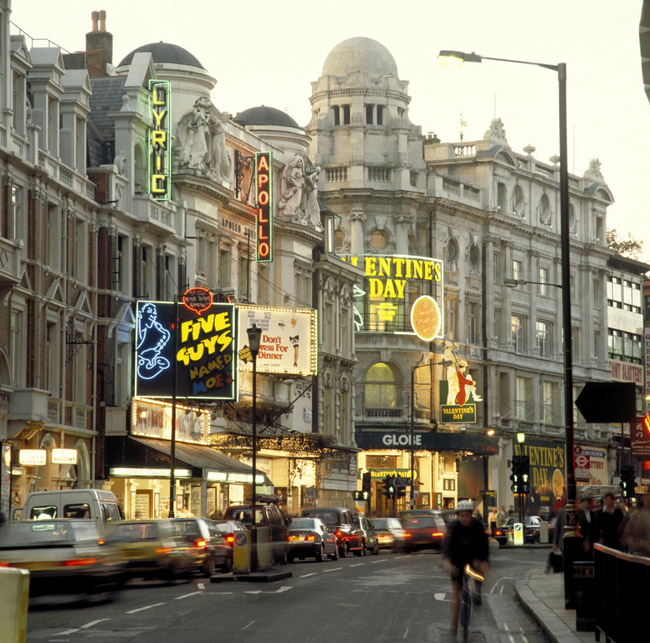 Theatres in Shaftesbury Avenue, West End, London.
