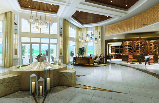Lobby of the new Playa Largo in Key Largo.