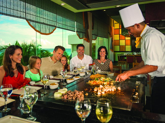 The specialty Japanese restaurant at Iberostar Cancun is one of four specialty restaurants.
