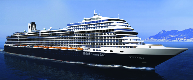 MS Koningsdam, The first ship of Holland America Line’s new Pinnacle Class, will set sail next April.